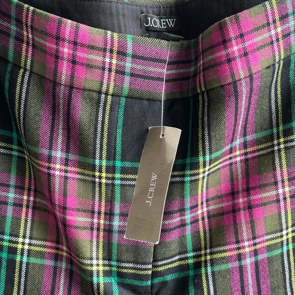 J Crew Kate Straight Leg Pant in Stewart Tartan Plaid Pants Wool Blend NWT - Picture 7 of 9